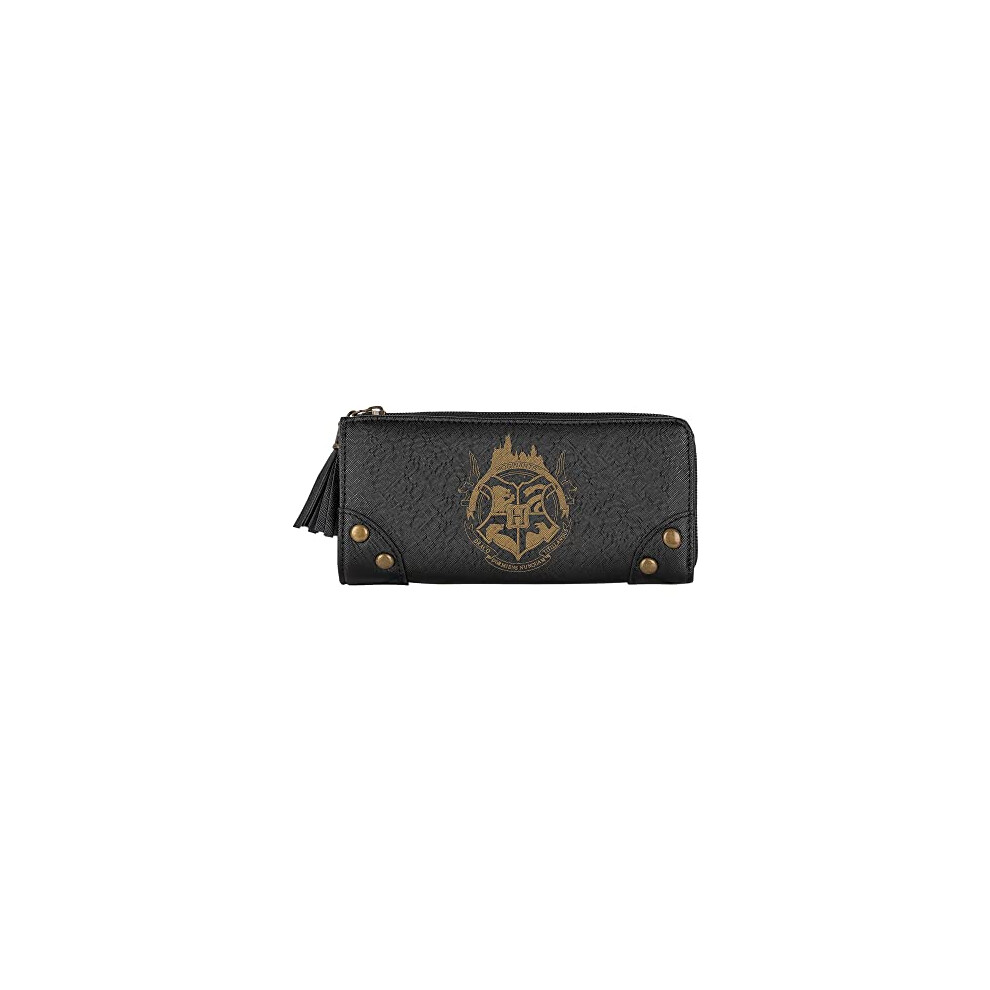 Harry Potter Wallet Hogwarts Crest Premium Purse in Tan