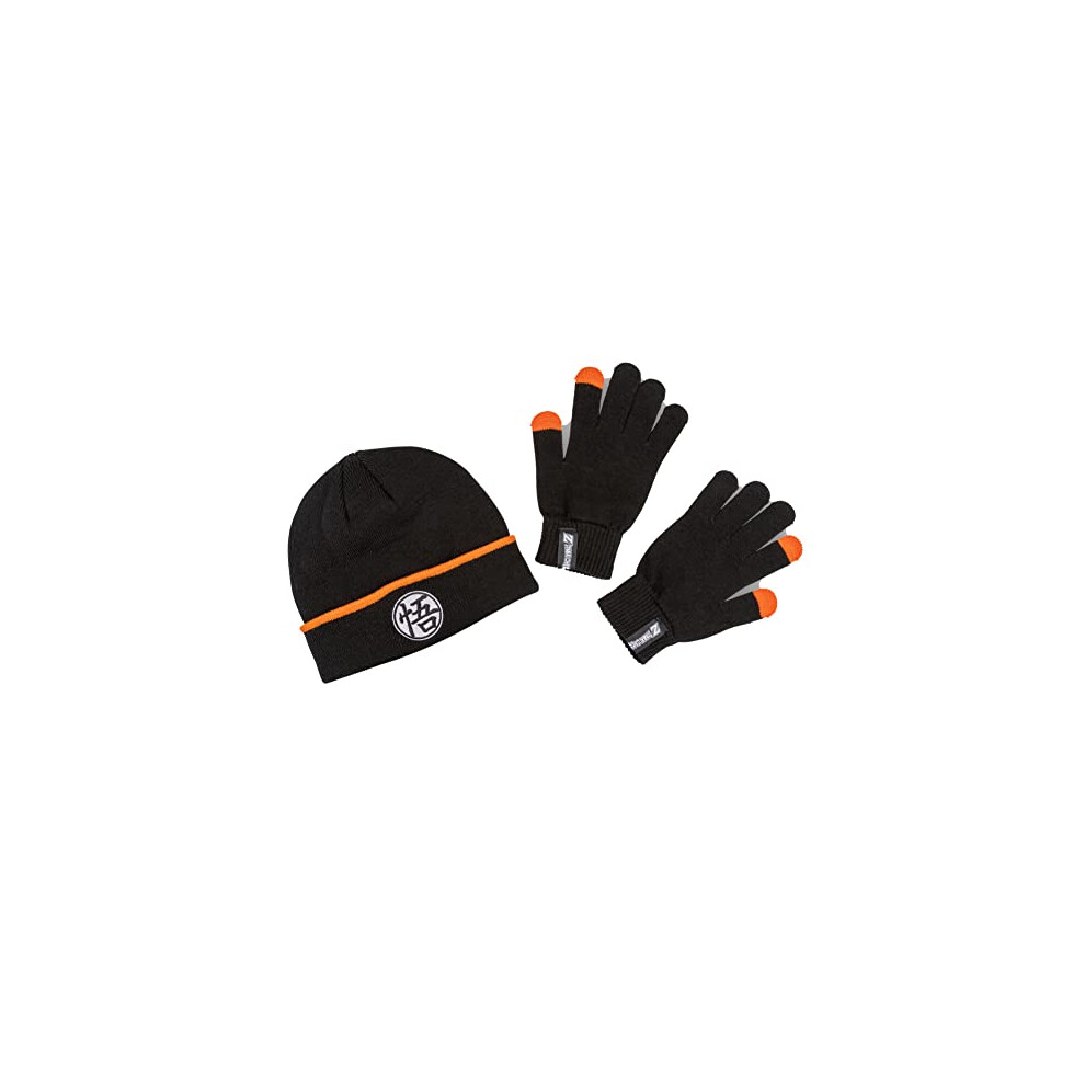 Bioworld Dragon Ball Z Goku Kanji Adults Beanie & Glove Set