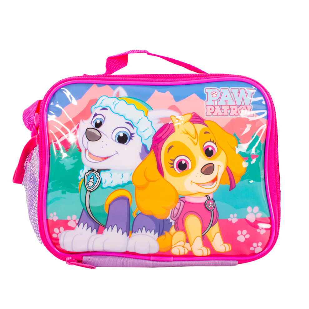 Paw Patrol Skye & Everest Insulated Lunch Bag Girls School Purple Pink Pink,Purple
