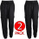 True Face (2 Pack - Black, M) 2Pack Women Combat Cargo Sport Elasticated Trouser 1