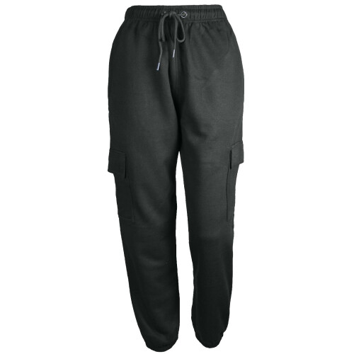 True Face (2 Pack - Charcoal, XL) 2Pack Women Combat Cargo Sport Elasticated Trouser 2