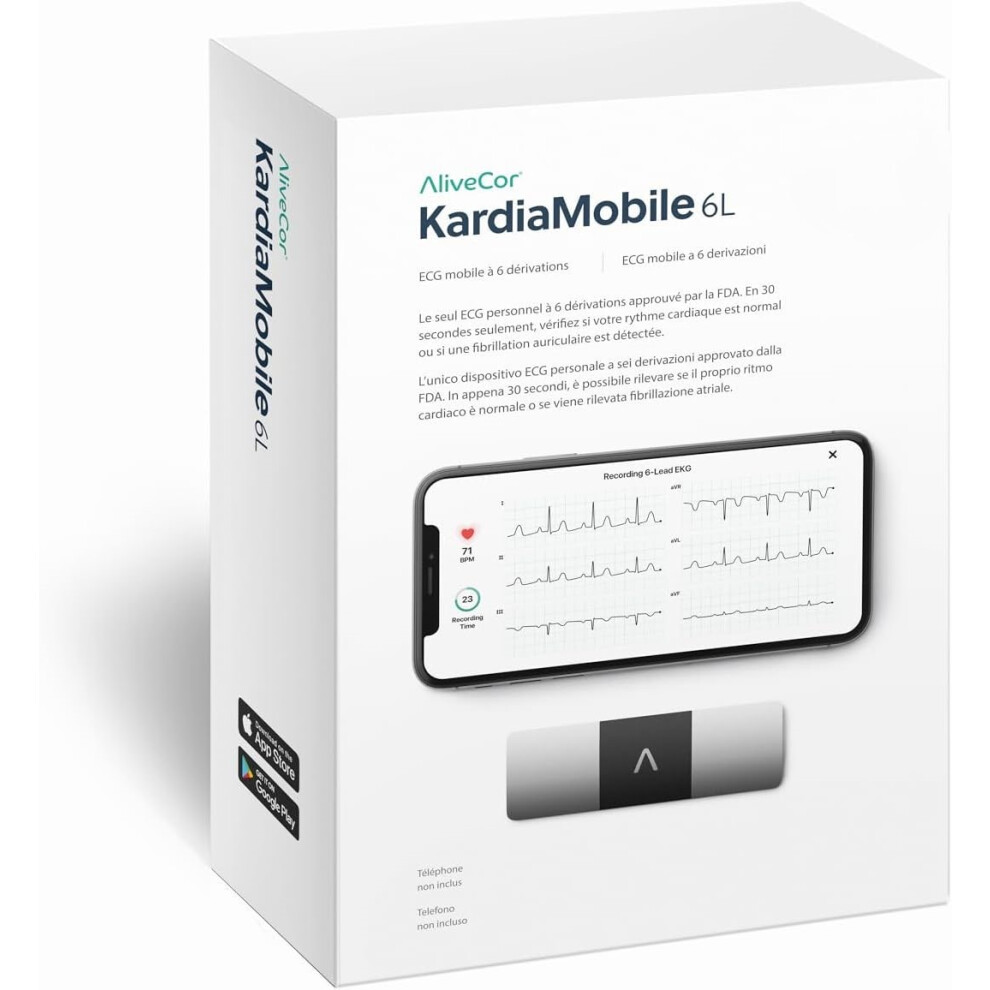 AliveCor KardiaMobile - 6 Lead Personal ECG (EKG) & Heart Monitor