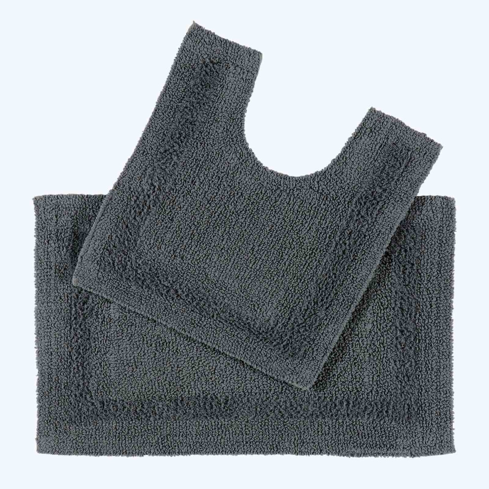 Luxury Two Piece Cotton Bath Mat Set