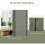 Homcom HOMCOM 4 Panel Folding Room Dividers for Wall, Privacy Screen Panels, Grey 4
