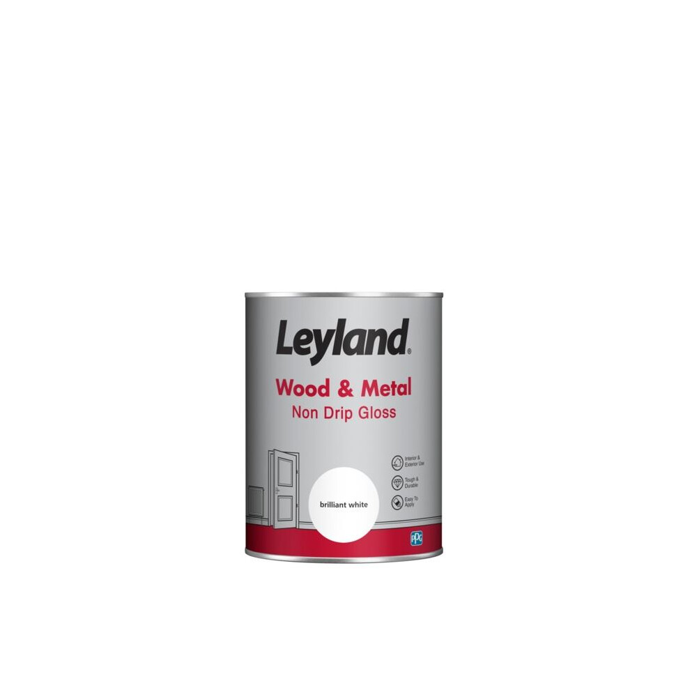 Leyland - Wood & Metal Non Drip Gloss 1.25L - Brilliant White