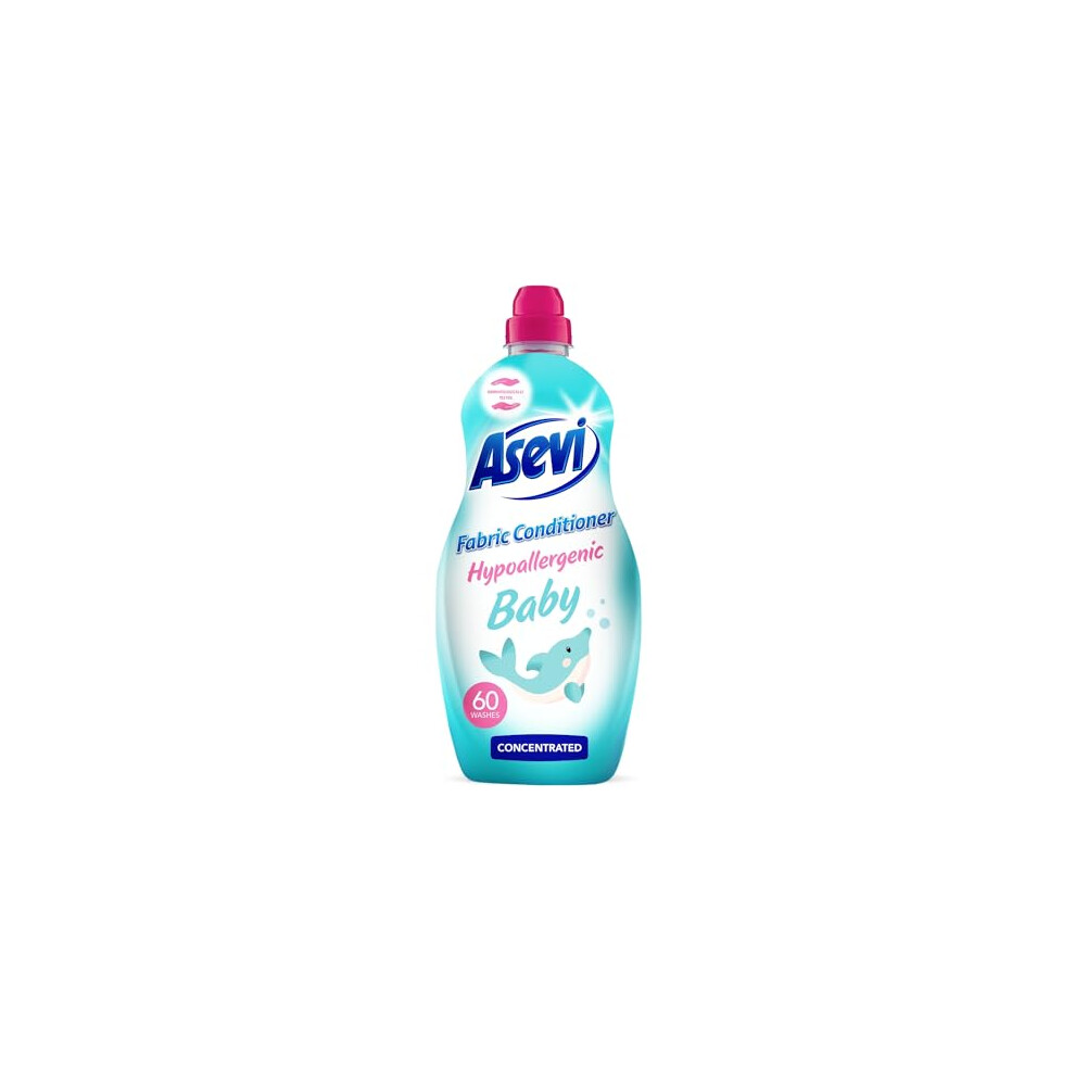 Asevi Fabric Softener, Laundry Conditioner, Liquid Fabric Softener, 1380ML, 60 Washes, Baby