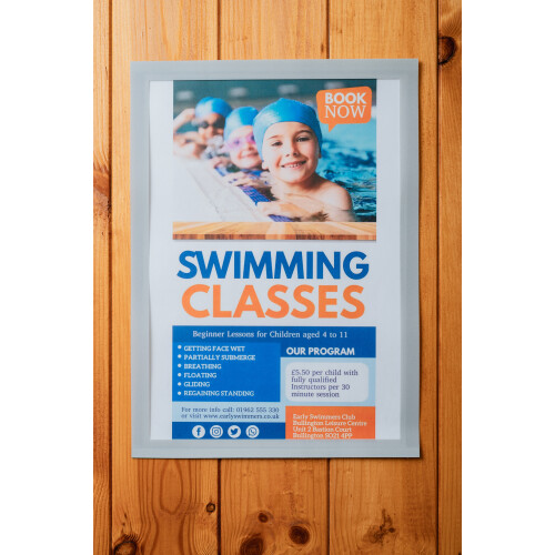 Pelltech A3 Self Adhesive Display Frames Silver Pack 5