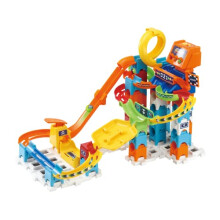 VTech Marble Rush Speedway - Electronic Marble Run with 5 Marbles, 70 Building Pieces, Colour-Coded Construction Toy (Age 4+) - 519303