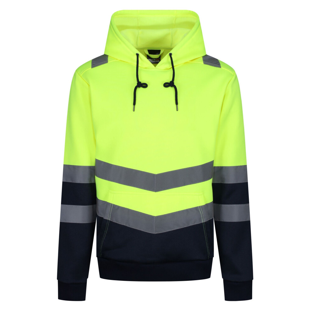 (S, Yellow) Regatta Mens Overhead High-Vis Hoodie