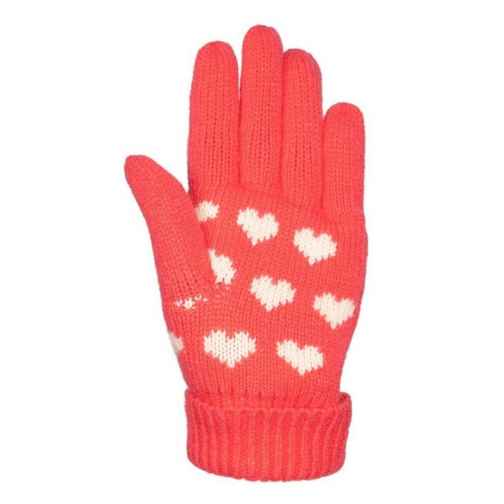 (8-10 Years, Strawberry) Trespass Girls Mary Hearts Gloves