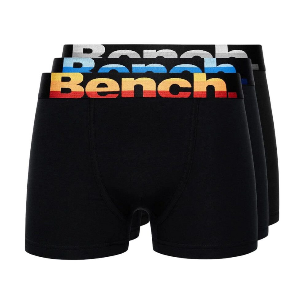 (XXL, Black) Bench Mens Clive Boxer Shorts (Pack of 3)