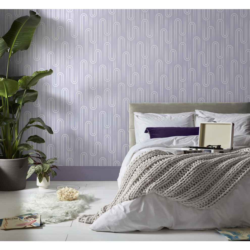 Envy Ups n Downs Lavender Wallpaper
