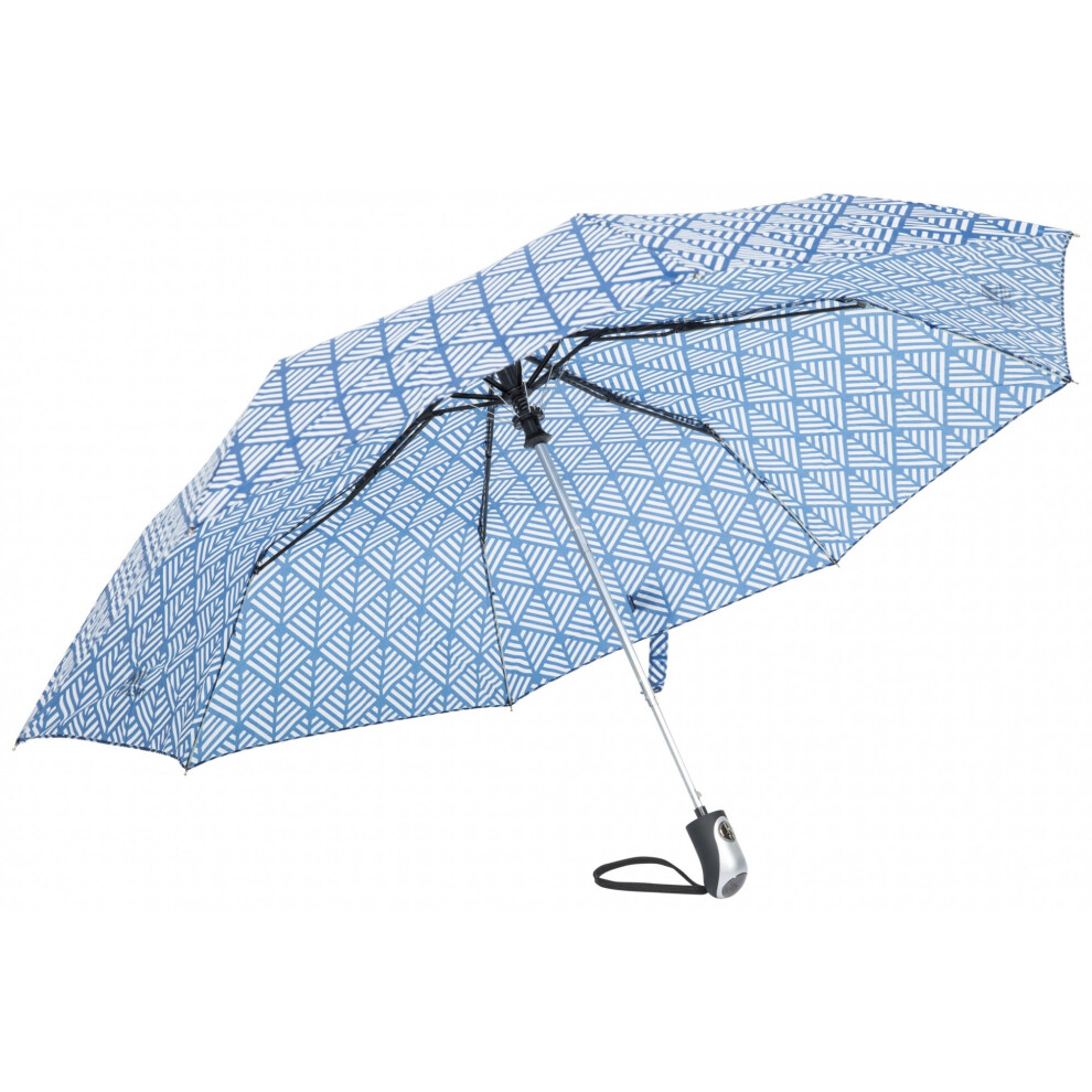 (One Size, Blue Chevron Print) Trespass Maggiemay Automatic Umbrella