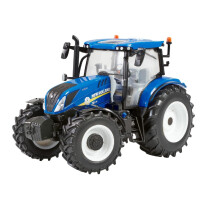 Britains 1:32 New Holland T6.175 Blue Power Tractor - Die-Cast Replica with Working Steering, Realistic Detail and Rear Tow Hitch