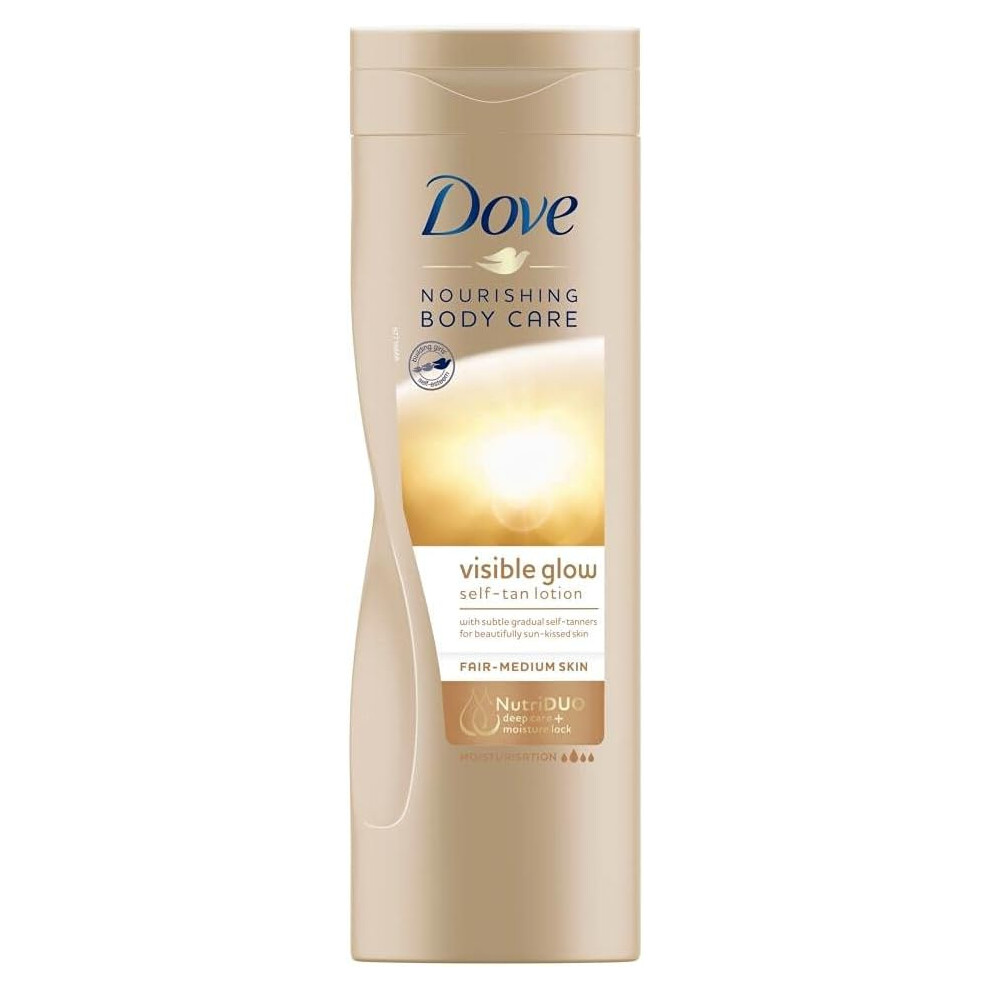 Dove Visible Glow Self-Tan Lotion For Fair-Medium Skin, 400ML