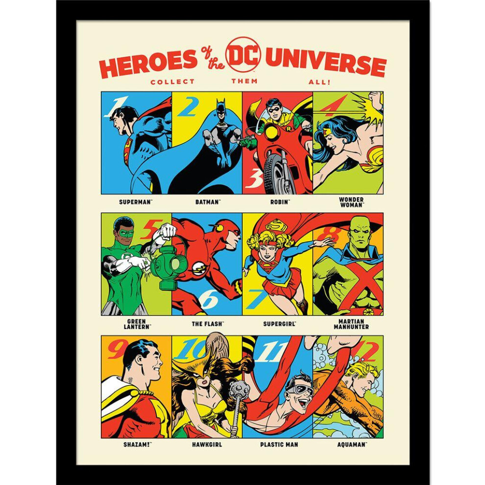 DC Comics Heroes Of The DC Universe Framed Print