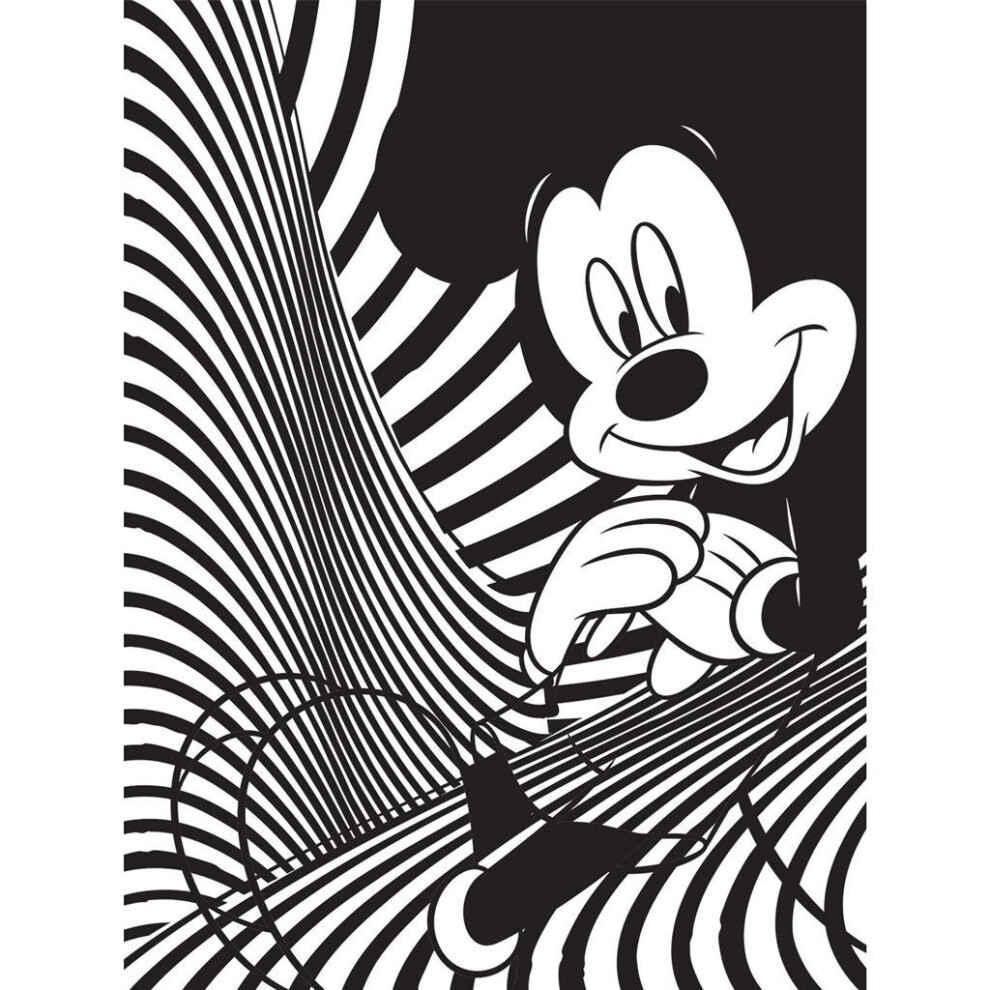 Mickey Mouse Mickey Muse- Linear Canvas Print