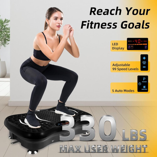 Vibration Plate Exercise Machine with Bluetooth Speaker 5 Program Mode 2