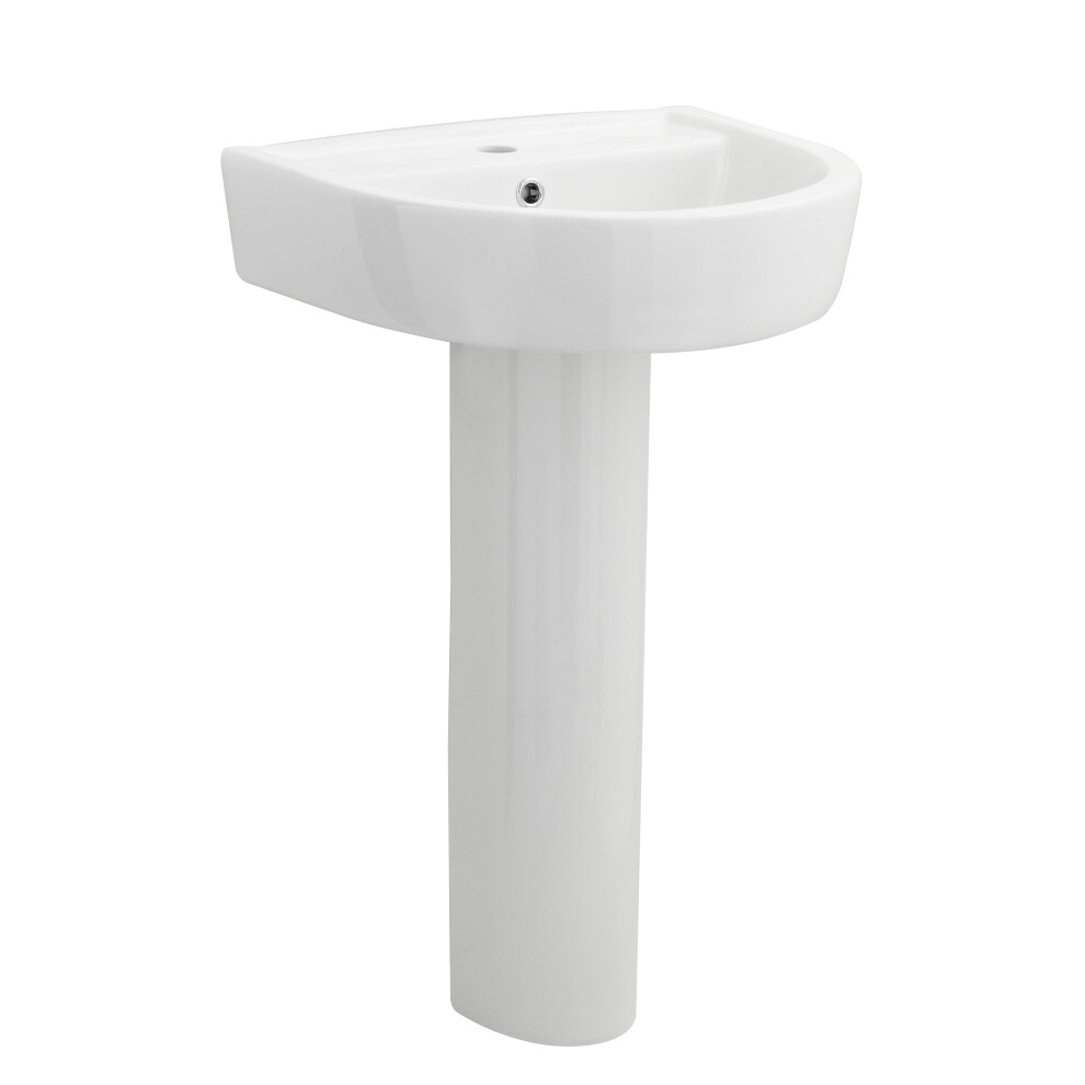 Balterley 1 Tap Hole Basin & Full Pedestal - 520Mm