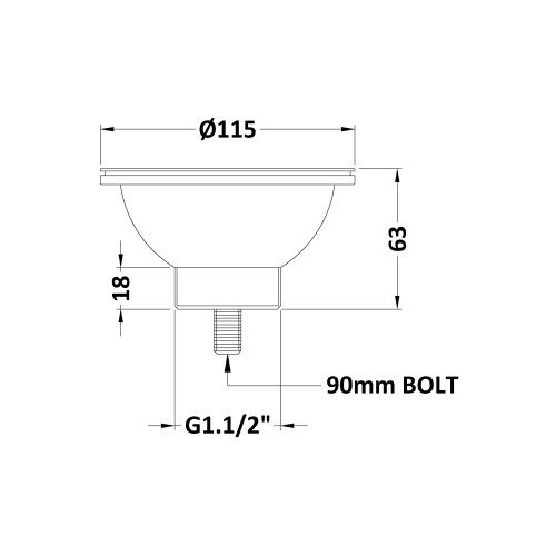 Balterley Fireclay Kitchen Sink Basket Strainer Waste - 90mm - Brushed Brass 2