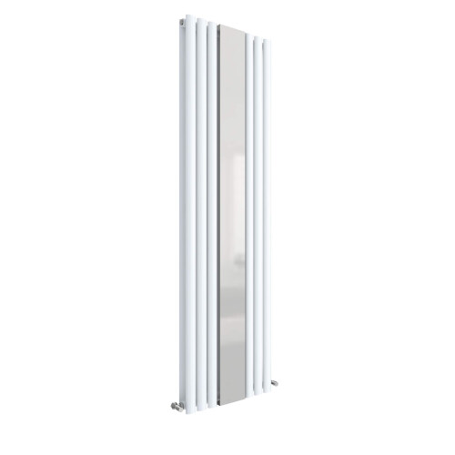 Balterley Vertical Double Panel Radiator with Mirror - 1800mm x 499mm - 4006 BTU - Gloss White