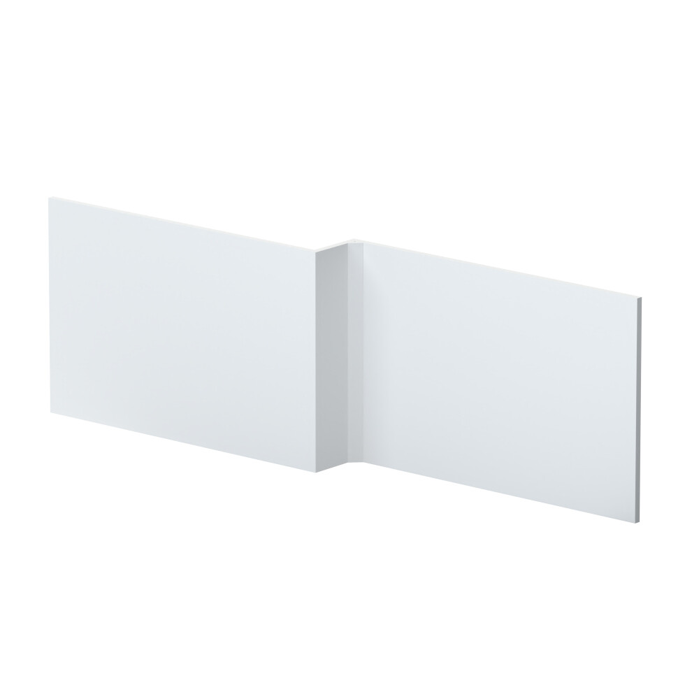 1700mm L Shape Square Reversible Bath Front Panel - Satin White