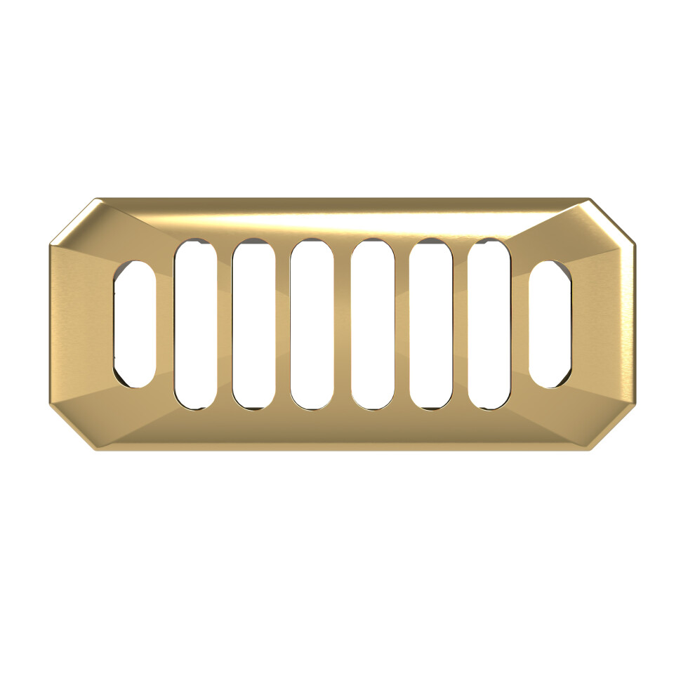 Ceramic Accessories Traditional Grill Overflow Cover - 26mm x 50mm - Brushed Brass