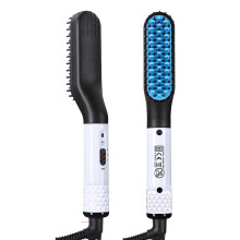 (WHITE, UK) Hot Comb Straightener Electric Negative Ion Heating Comb For Men Beard Hair Straightening Brush