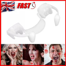Retractable Fangs Teeth Halloween Vampire Cosplay Dentures Costume Prop