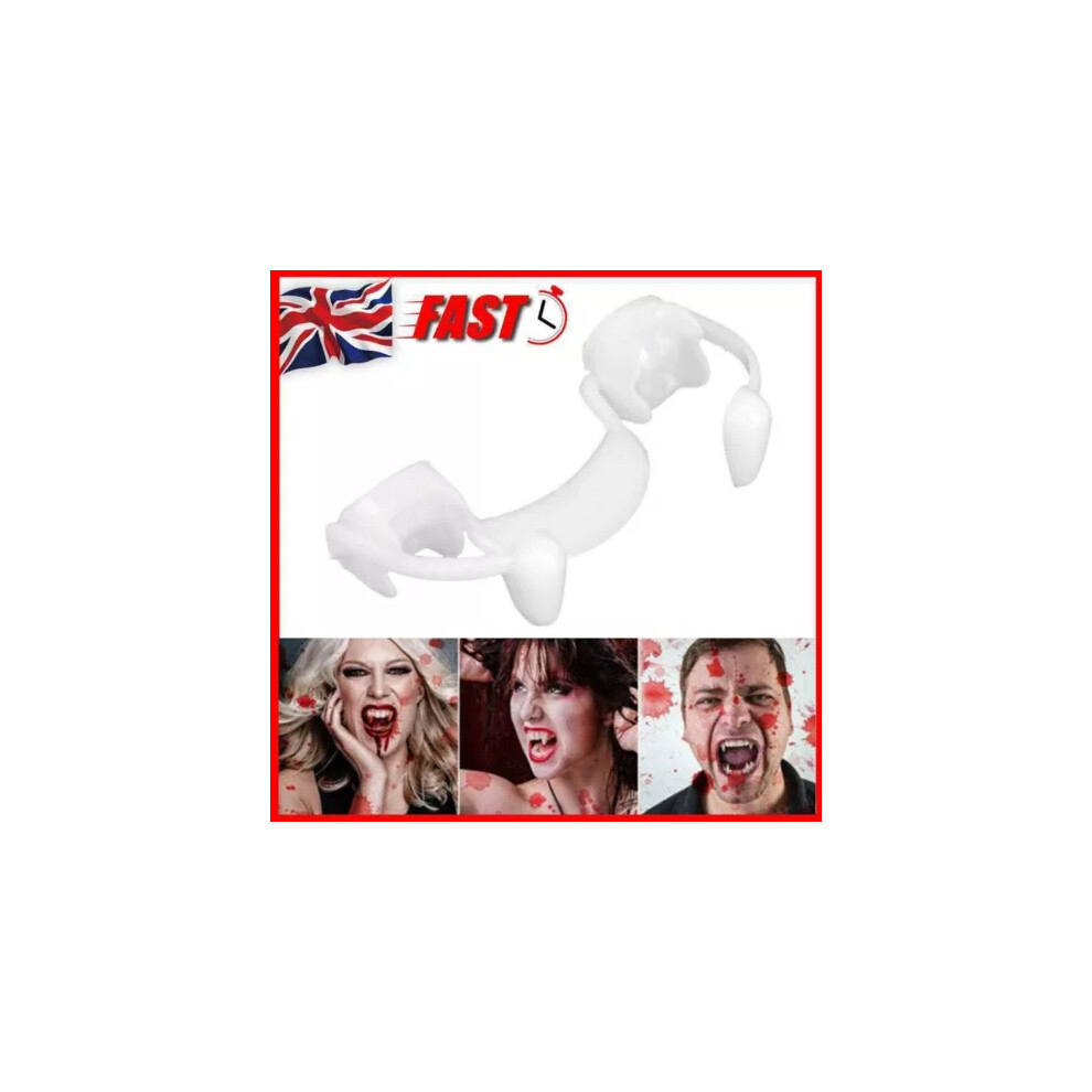 Flemye Retractable Fangs Teeth Halloween Vampire Cosplay Dentures Costume Prop Not,Specified