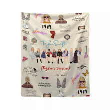 (A, One Size) Taylor Swift The eras Tour Throw Taylor Blanket Flange Fleece Blanket Soft