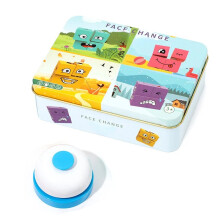 (1Box With Bell Set) Cube Face Changing Building Blocks Board Game Wood Puzzle