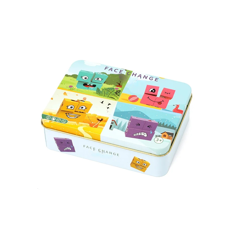 Closkye (1 Box) Cube Face Changing Building Blocks Board Game Wood Puzzle