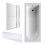 Balterley Bath Suite -1700x750mm Round Bath, Front Panel, Chrome Screen with Fixed Panel and Rail 2