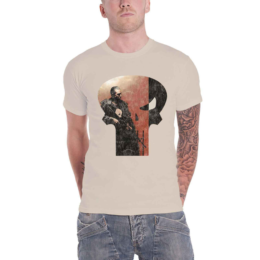 Punisher Skull Outline Character T Shirt