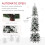 Homcom HOMCOM 7ft Flocked Pencil Christmas Tree with Auto Open, Steel Base 5