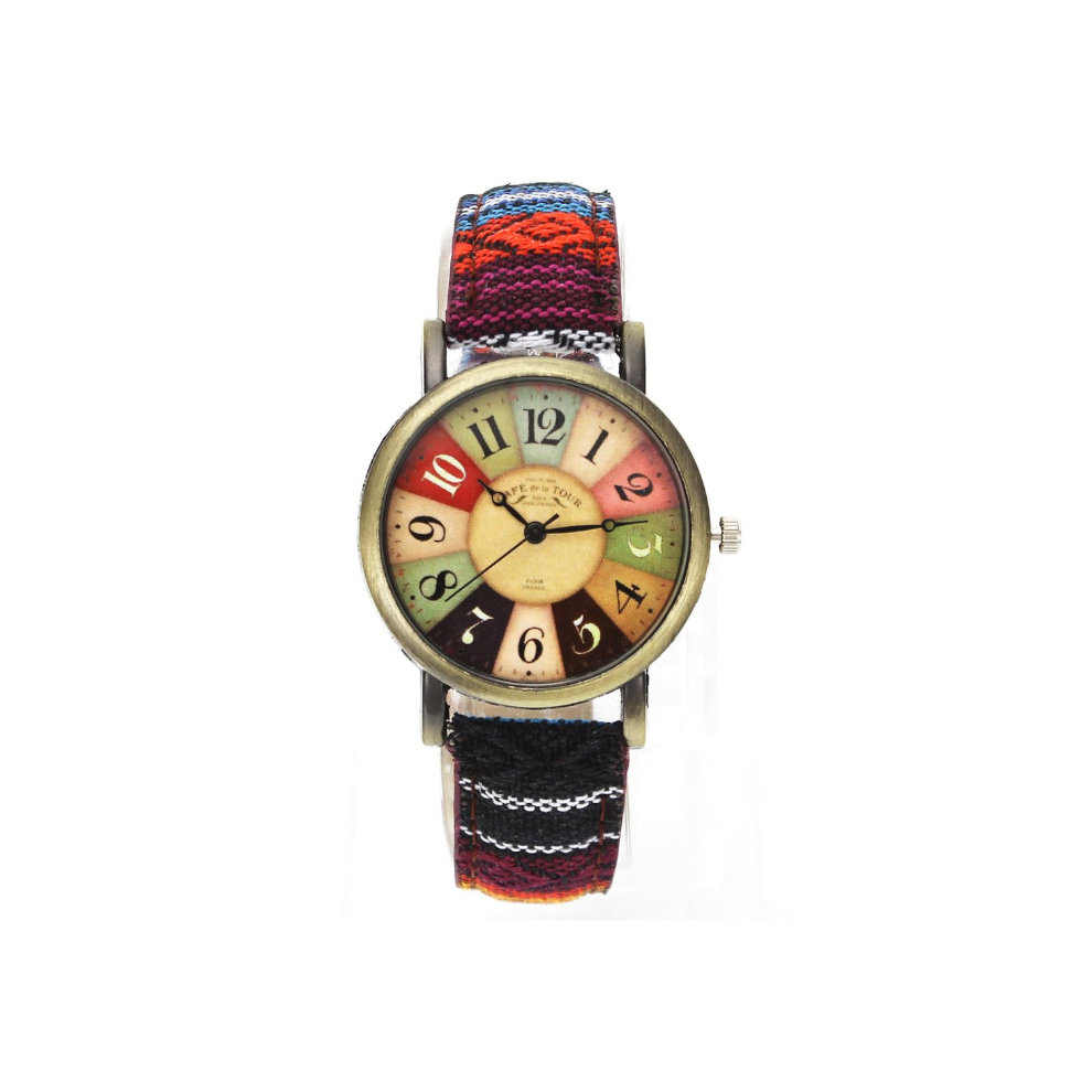 (Style 2) Retro Rainbow Pattern Unisex Watches