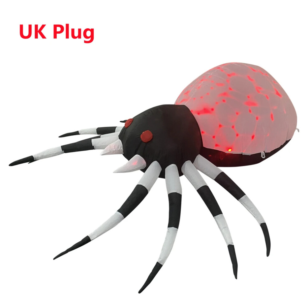 (QM1508-1.8M-UK) Halloween Giant Inflatables Spider 1.8M Built-in LED Lights Ornament Halloween Party
