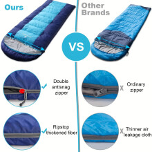 (Blue) Ultra-Lightweight 4-Season Sleeping Bag - Waterproof, Compact, and Insulated