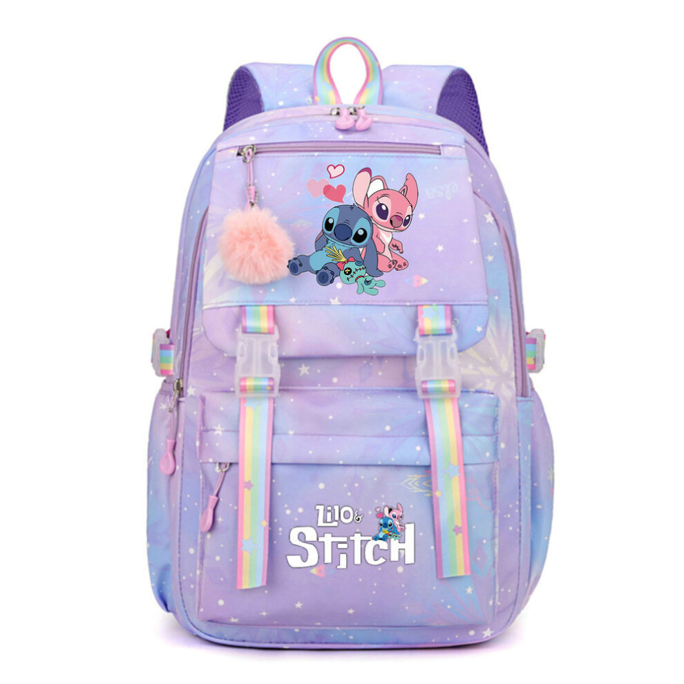 (picture color4) Lilo And Stitch Women's Backpack Boys Girls Bookbag Bag