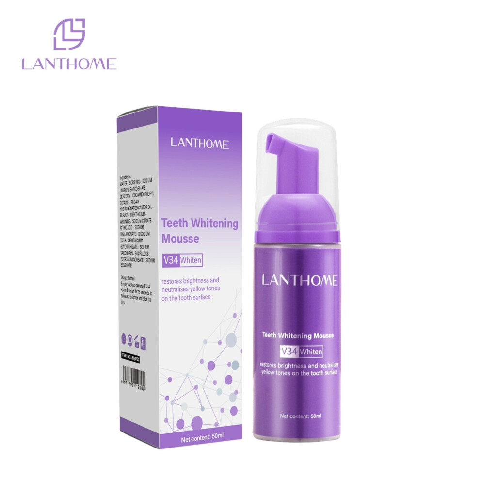 Srj Star Purple (50Ml, D) V34 Whitening Toothpaste Removal Tooth Stains Repairing Caring Teeth