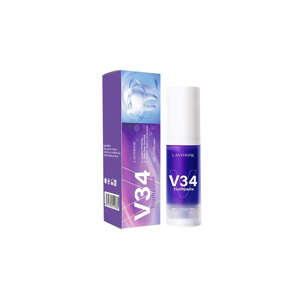Srj Star Purple (30Ml, A) V34 Whitening Toothpaste Removal Tooth Stains Repairing Caring Teeth