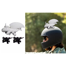 (helmet 27cm, black) Toothless Cartoon Plush Car Roof Exterior Decoration Suction Cup Helmet Ornament