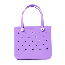 (purple-L) Summer Beach Bags Waterproof Travel Bag Sandproof Handbag Multi-Purpose Storage Bag