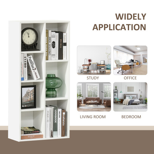 Homcom HOMCOM Bookcase Modern Bookshelf Cabinet for Home Office White 1