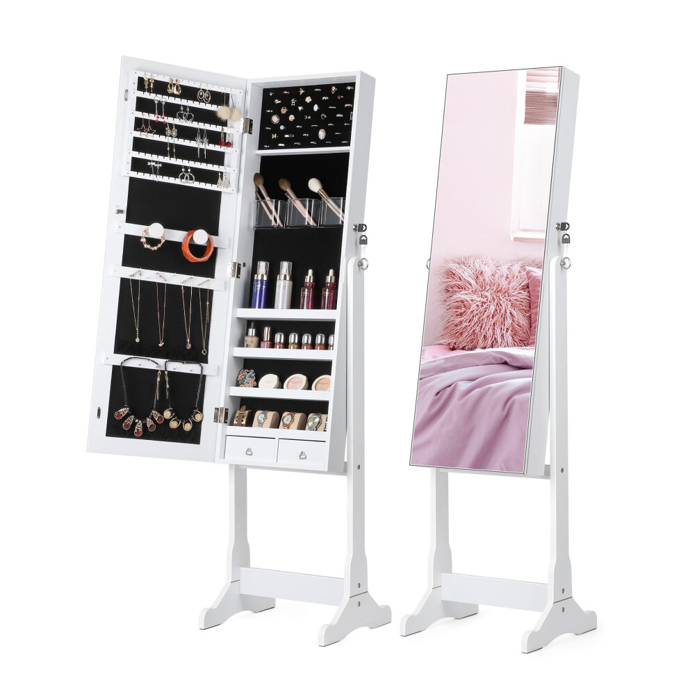Mirror Jewellery Box, with Drawers and Toiletry Bags