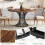 Tribesigns Tribesigns Round Dining Table for 4-6 People, 75cm Tall Dinning Table 4