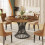 Tribesigns Tribesigns Round Dining Table for 4-6 People, 75cm Tall Dinning Table 7
