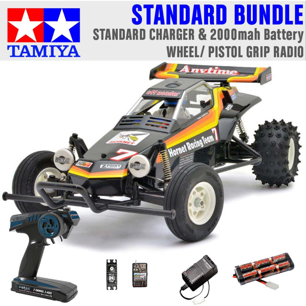 TAMIYA RC 58336 The Hornet 2004 1:10 Standard Wheel Radio Bundle