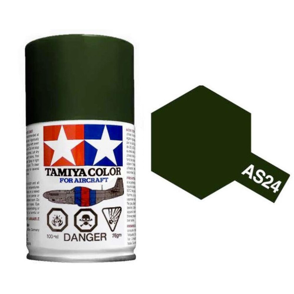 TAMIYA AS-24 Dark Green (Luftwaffe) 100ml Model Aircraft Spray Paint 86524